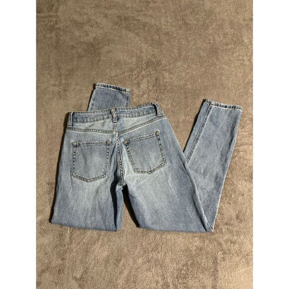 Wild Fable Womens Jeans 00 Light Blue Wash Mom Distressed Stretch (F4) - Picture 8 of 8